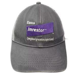 Elanco Imrestor Trucker Hat Gray White OS Snapback Embroidered Pharma Adjustable